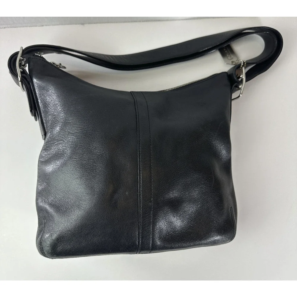 Coach Black Leather Slim Legacy Crossbody Shoulder Bag Adjustable 9326 Purse - Picture 8 of 16